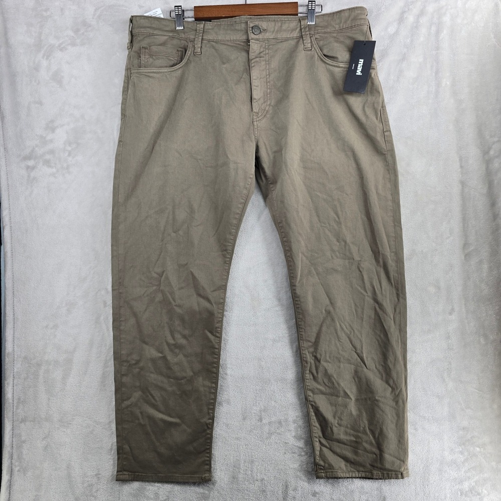 Mavi Zach Straight Leg Twill Pants Mens 40x30 Khaki Casual Trousers NEW